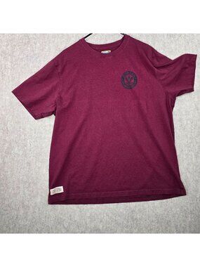 L.L. Bean Men's T-Shirt Maroon XL 100% Cotton Crewneck Graphic Logo Relaxed Fit
